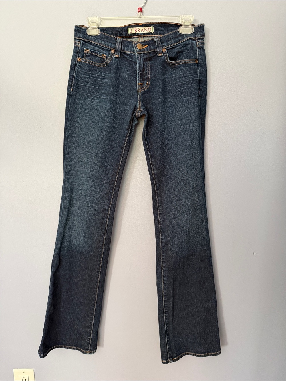 J Brand Women’s Flare Jeans Size 27 Deep Blue Stretch Denim Bootcut-Inspired
